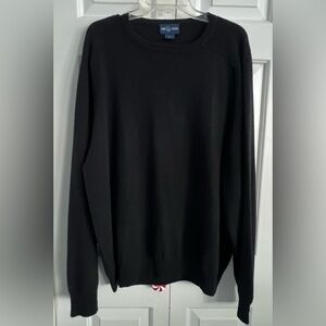 100% Cashmere🖤Men's Classic Black Crewneck Sweater by ALAN FLUSSER